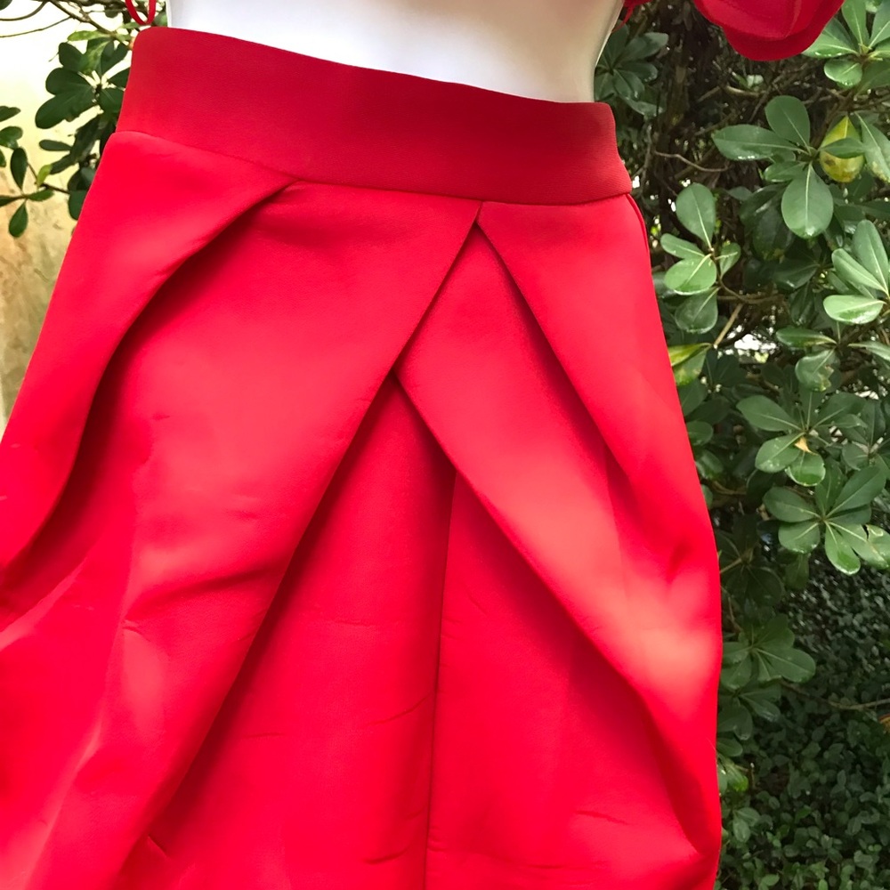 MABLE Red Strapless Ruffle Top and Skirt Set NWT Size S - Picture 7 of 16